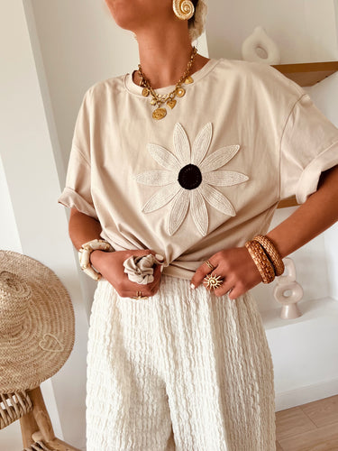 T-shirt Boho beige