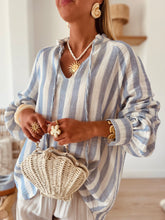 Charger l&#39;image dans la galerie, Blouse Charlène bleue