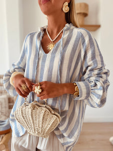Blouse Charlène bleue