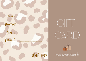 Carte cadeau réelle Sweety Closet