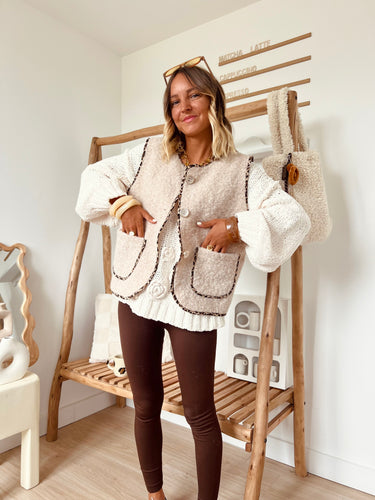 Veste sans manches beige Joyce (réassort 14/09 à 11h00)