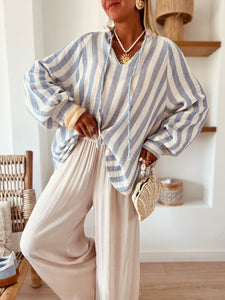 Blouse Charlène bleue