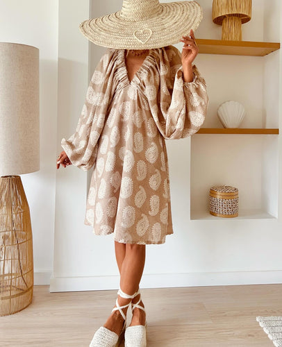 Robe Tany taupe (réassort 24/04 à 11h)