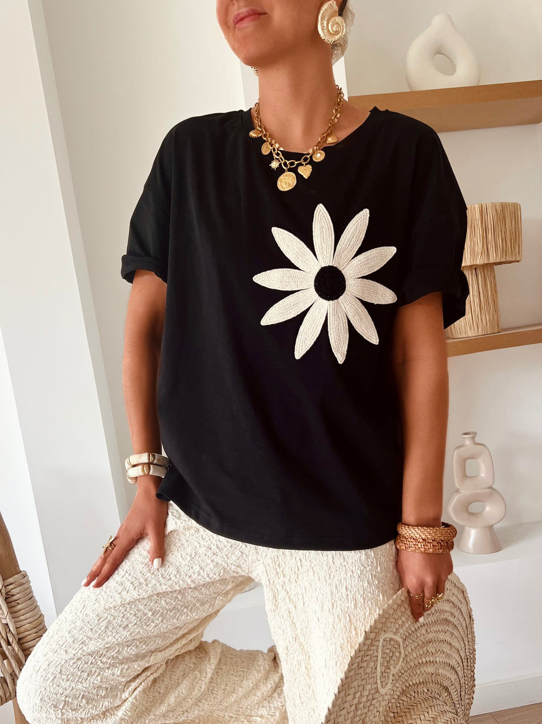 T-shirt Boho Noir