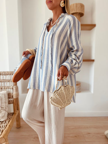 Blouse Charlène bleue