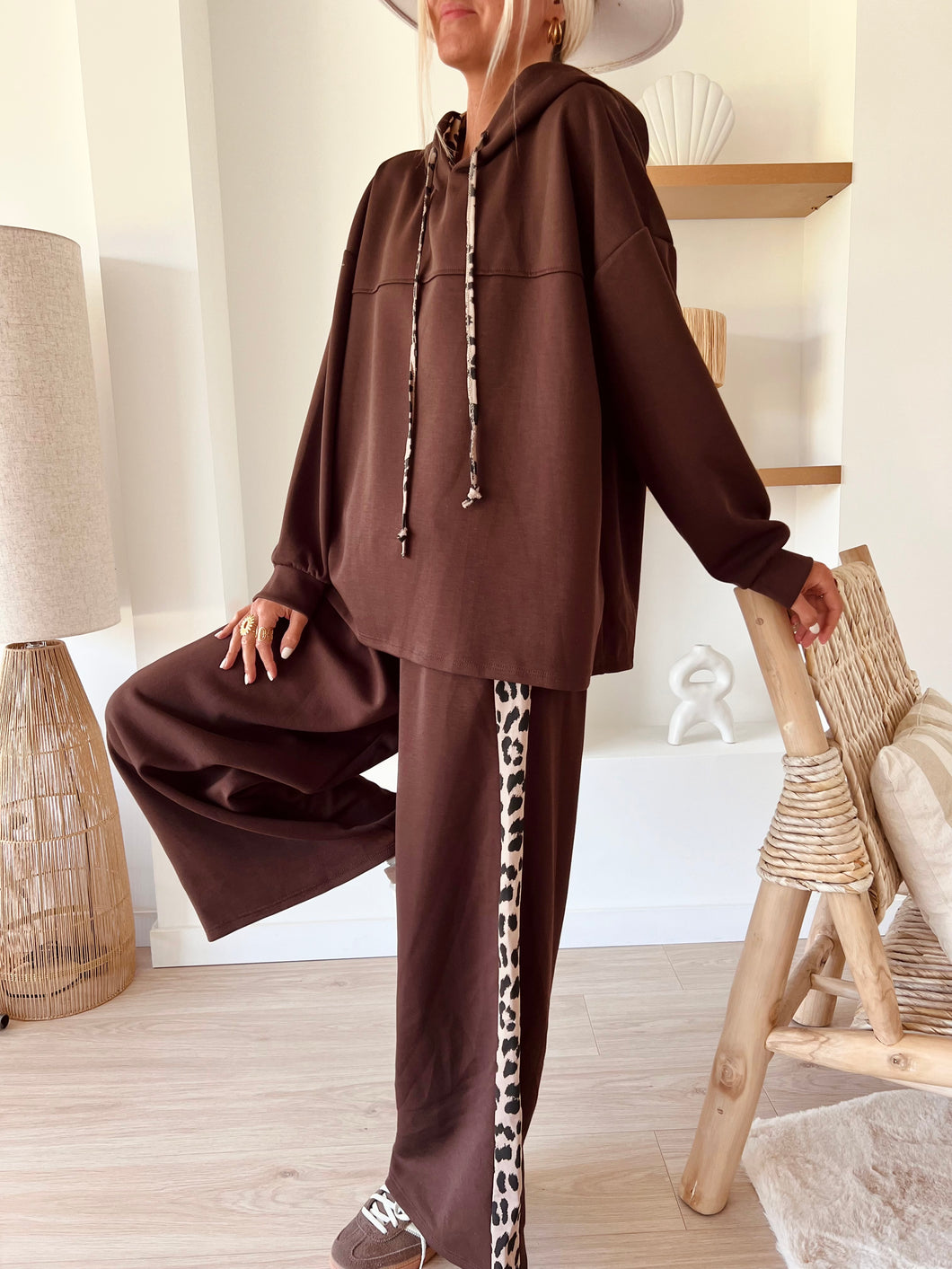 Ensemble jogging Loanne chocolat