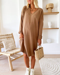 Robe pull Isis camel