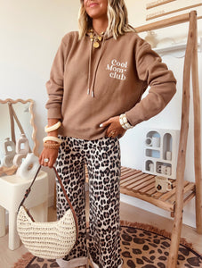 Sweat « cool mom club » noisette
