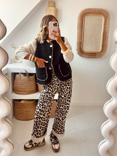 Veste sans manches noire Joyce