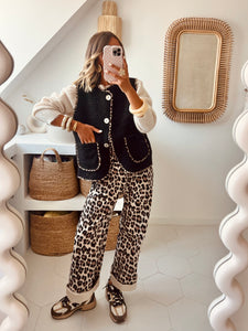 Veste sans manches noire Joyce