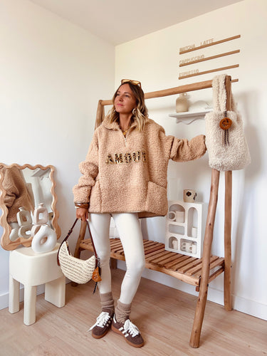 Sweat Polaire beige (réassort 14/09 à 11h00)