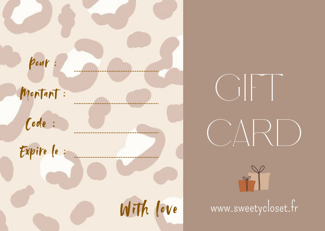 Carte cadeau réelle By Sweety Closet