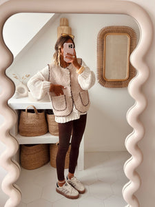 Veste sans manches beige Joyce (réassort 14/09 à 11h00)