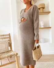 Charger l&#39;image dans la galerie, Robe pull Lana taupe