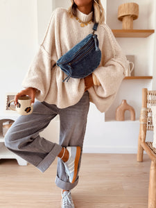 Sac banane en jean Lara