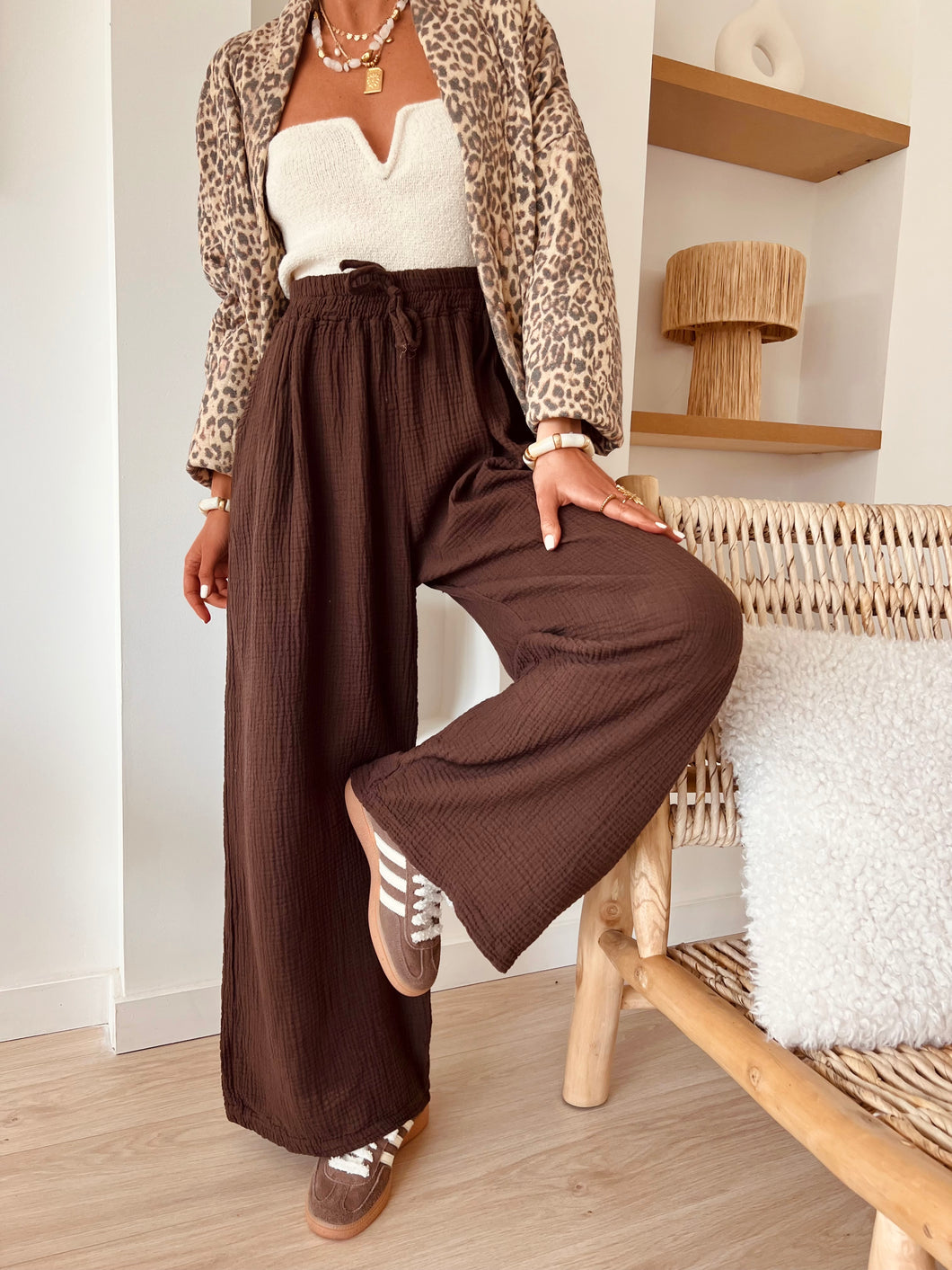 Pantalon Louisa chocolat