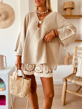 Charger l&#39;image dans la galerie, Blouse Abba beige