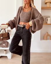 Charger l&#39;image dans la galerie, Ensemble top + gilet Bella marron glacé