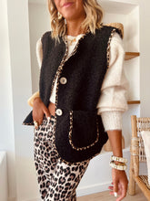 Charger l&#39;image dans la galerie, Veste sans manches noire Joyce