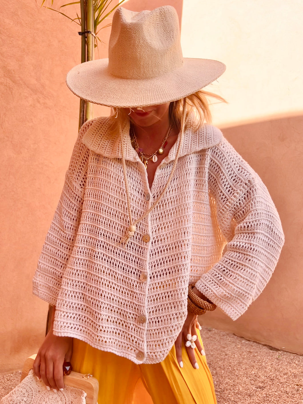 Top/gilet Joy crème