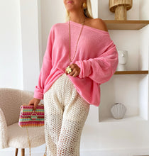 Charger l&#39;image dans la galerie, Pull Lia rose bonbon