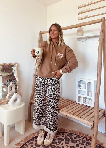 Sweat « cool mom club » noisette