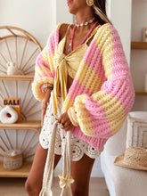 Charger l'image dans la galerie, Gilet Poana rose &amp; jaune