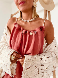 Top Claudia framboise