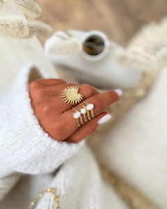 Bague Agata blanche